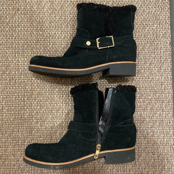 Tommy Hilfiger 7 Black Faux Suede Boots - Picture 7 of 12